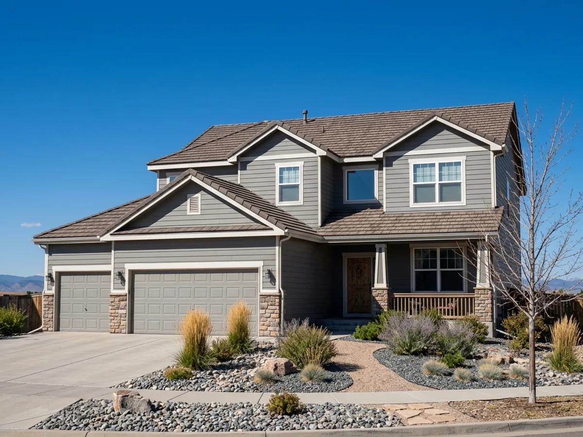 Weathered-wood brown architectural shingles with layered, shadowed tabs on a two-storey house roof